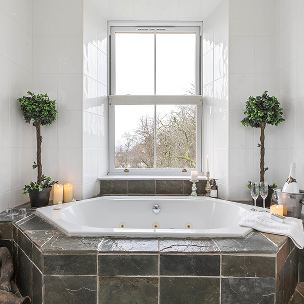 a luxury spa bath for house guests
