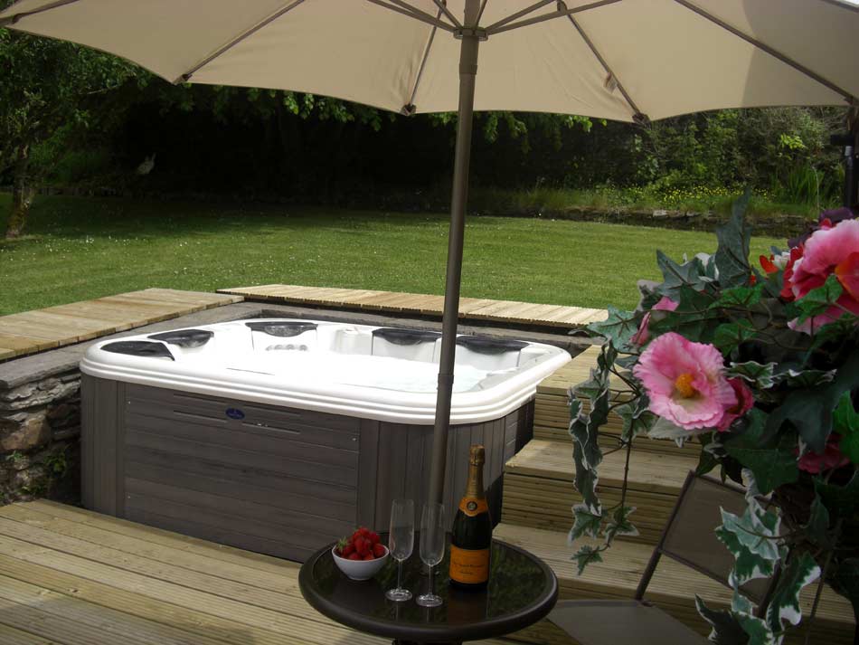 a luxury hot tub for holiday house guests