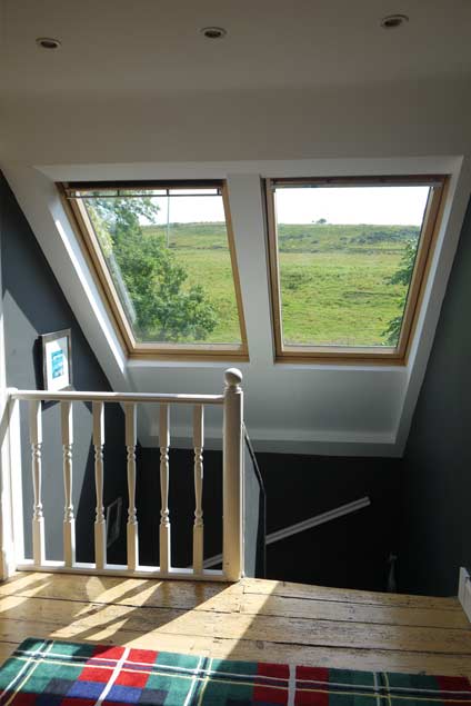 velux window and interior decoration for holiday guests