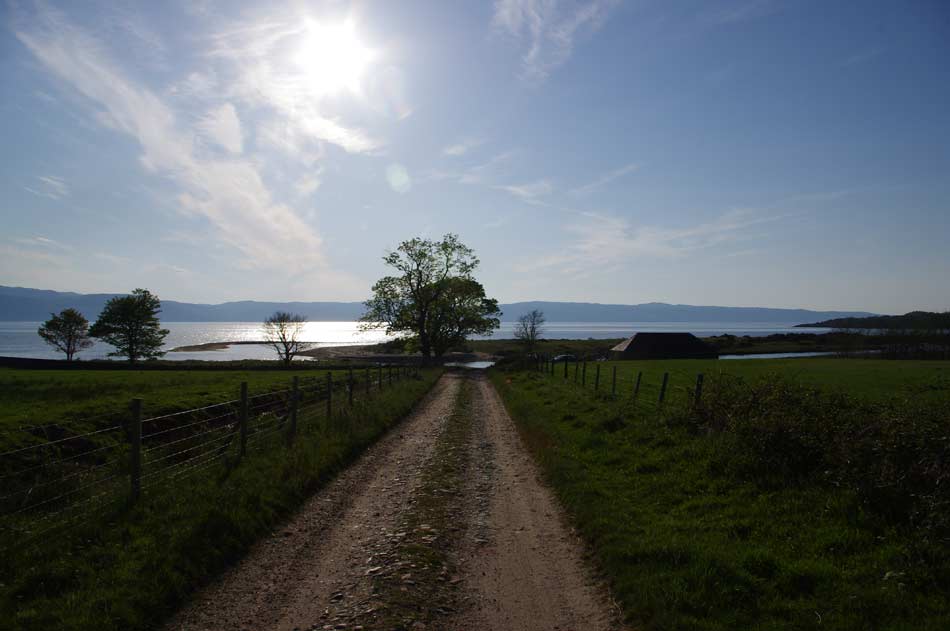 Sandy beach in Scotland for holiday house