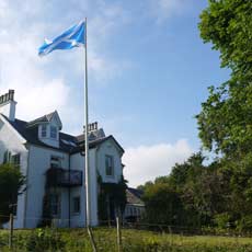 Scottish holiday house flag