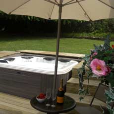 a luxury hot tub for holiday house guests