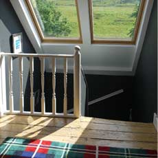 velux window and interior decoration for holiday guests