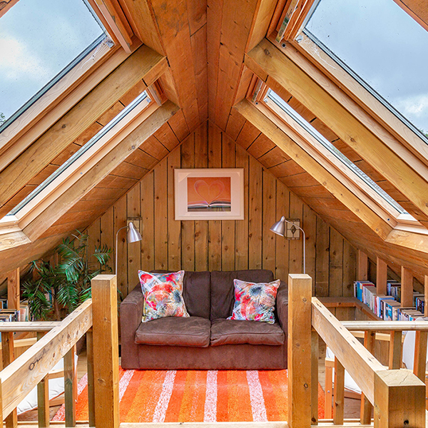 A secret hideaway for kids above the leisure roof rafters