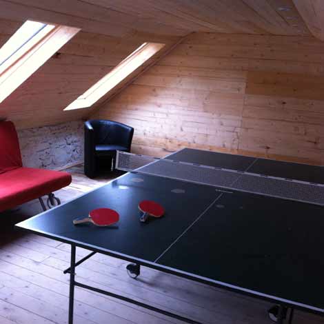 table tennis ping-pong room at kilfinan house holiday home.